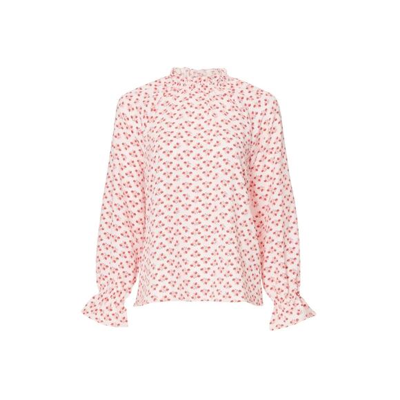 New Hill House Posy Pink Millie Top Mock Neck Floral Long Sleeve Sz XL - Picture 4 of 10